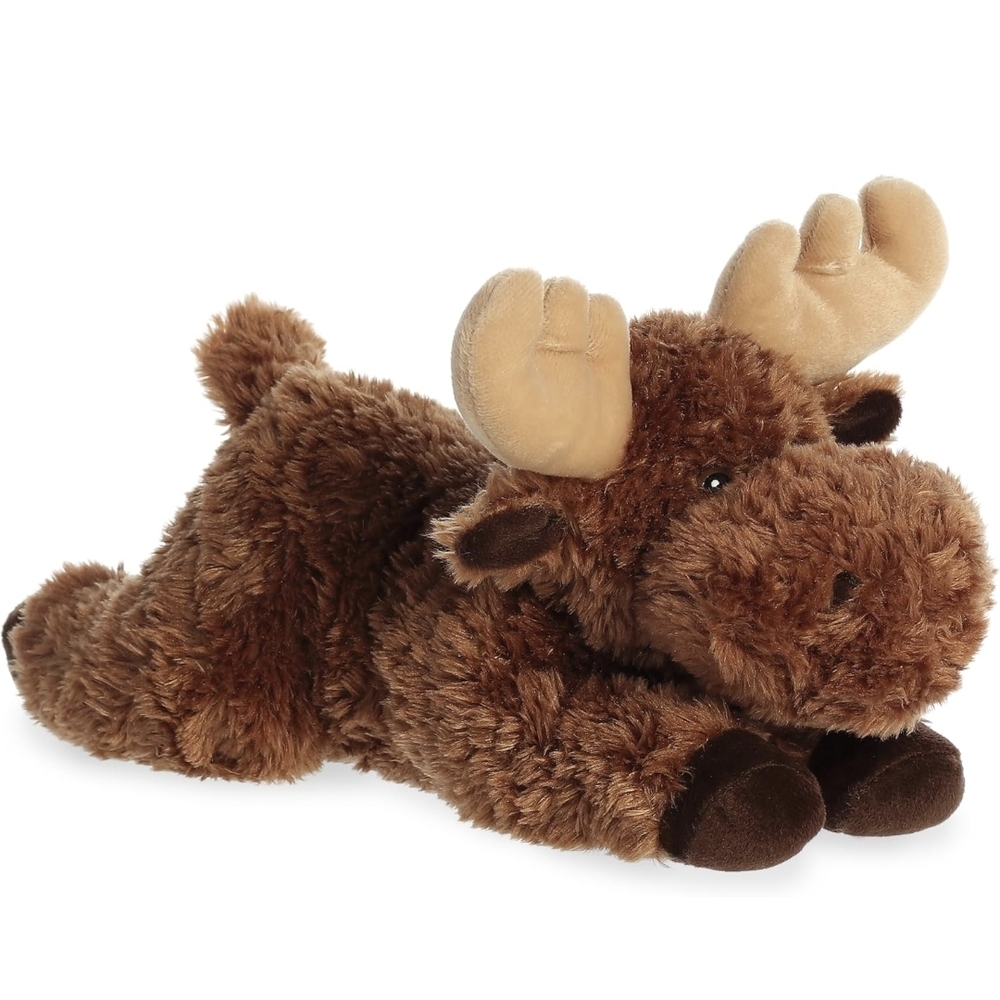 Aurora Moose Flopsie Plush Stuffed Animal Brown Plush Moose Stuffed Animal